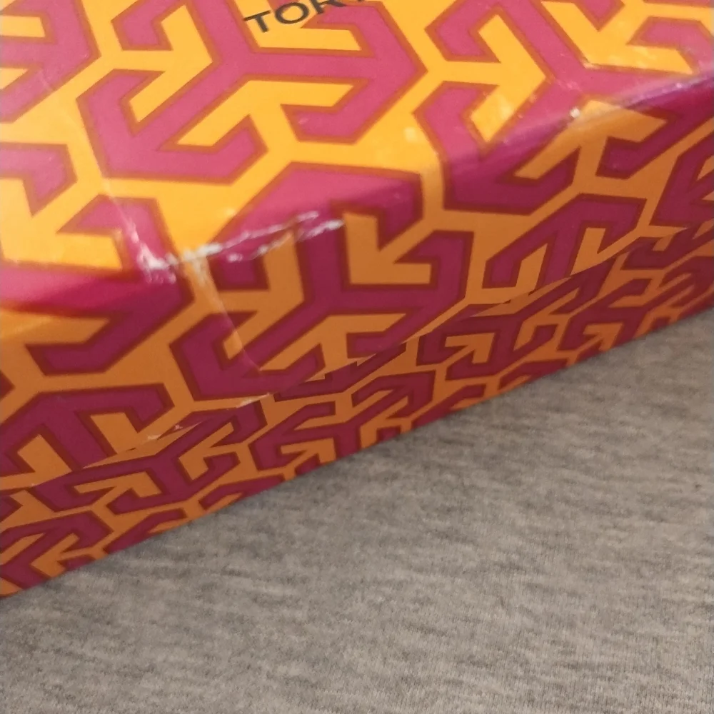 Two Tory Burch Shoe Boxes With Bold Geometric Designs - Empty
